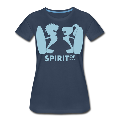 Camiseta Básica 150 Azul Marino (Mujer) - Spiritof Surf SkyBlue Shapes - navy