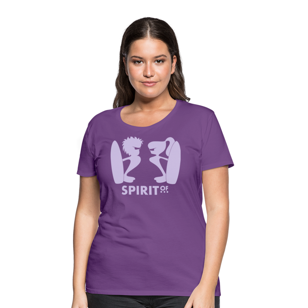 Camiseta Básica 150 Morada (Mujer) - Spiritof Surf Lavender Shapes - purple