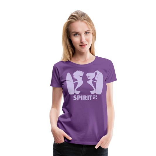Camiseta Básica 150 Morada (Mujer) - Spiritof Surf Lavender Shapes - purple