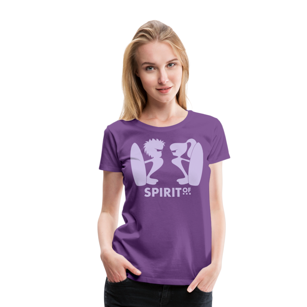 Camiseta Básica 150 Morada (Mujer) - Spiritof Surf Lavender Shapes - purple