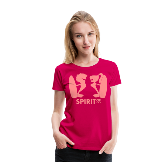 Camiseta Básica 150 Fucsia (Mujer) - Spiritof Surf Pink Shapes - dark pink