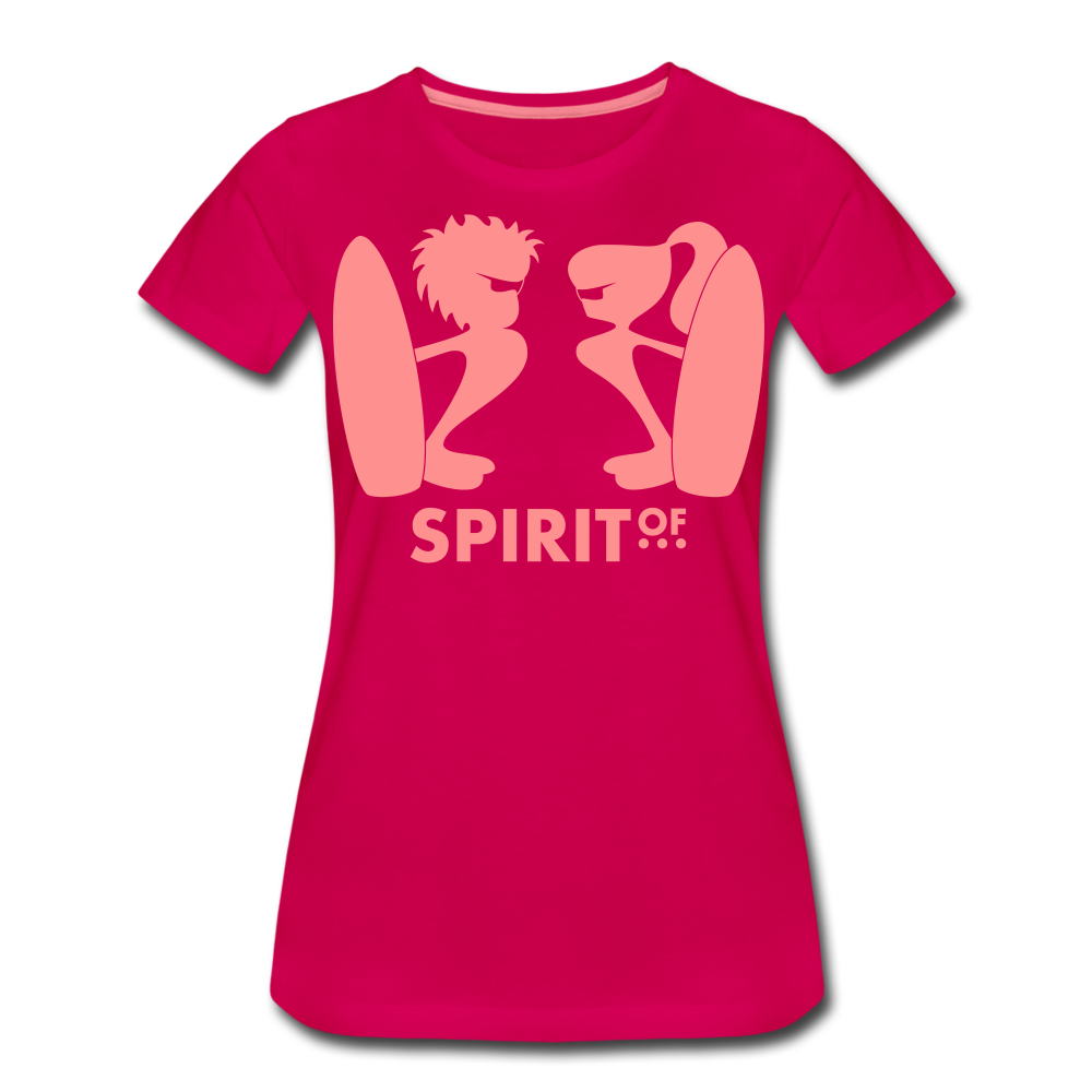 Camiseta Básica 150 Fucsia (Mujer) - Spiritof Surf Pink Shapes - dark pink