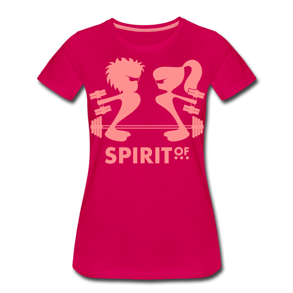 Camiseta Básica 150 Fucsia (Mujer) - Spiritof Gym Pink Shapes - dark pink