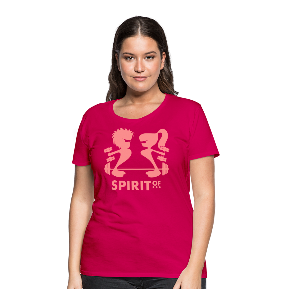 Camiseta Básica 150 Fucsia (Mujer) - Spiritof Gym Pink Shapes - dark pink