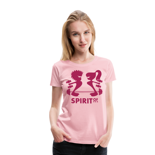 Camiseta Básica 150 Rosa Cristal (Mujer) - Spiritof Gym Magenta Shapes - rose shadow
