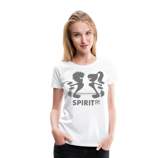 Camiseta Básica 150 Blanca (Mujer) - Spiritof Gym Grey Shapes - white