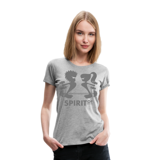 Camiseta Básica 150 Gris Jaspeado (Mujer) - Spiritof Gym Grey Shapes - heather grey