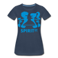Camiseta Básica 150 Azul Marino (Mujer) - Spiritof Gym LightBlue Shapes - navy