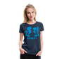 Camiseta Básica 150 Azul Marino (Mujer) - Spiritof Gym LightBlue Shapes - navy