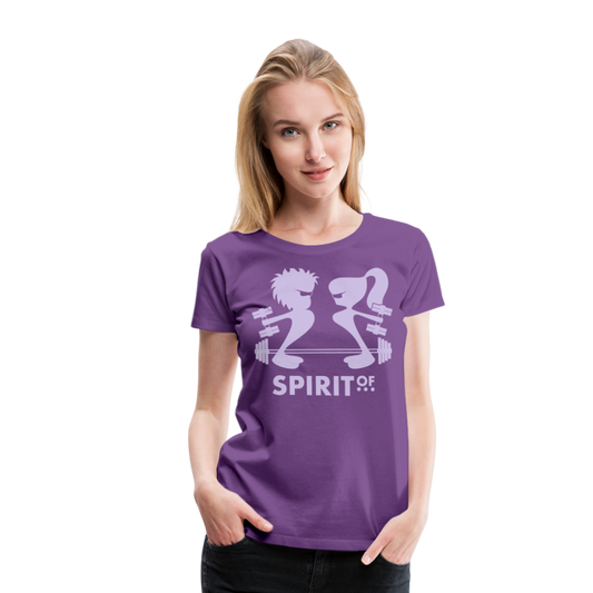 Camiseta Básica 150 Morada (Mujer) - Spiritof Gym Lavender Shapes - purple