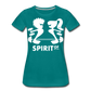 Camiseta Básica 150 Turquesa (Mujer) - Spiritof Gym White Shapes - diva blue