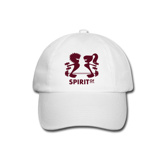 Gorra Béisbol Blanca - Spiritof Gym BurgundyRed Shapes - white/white