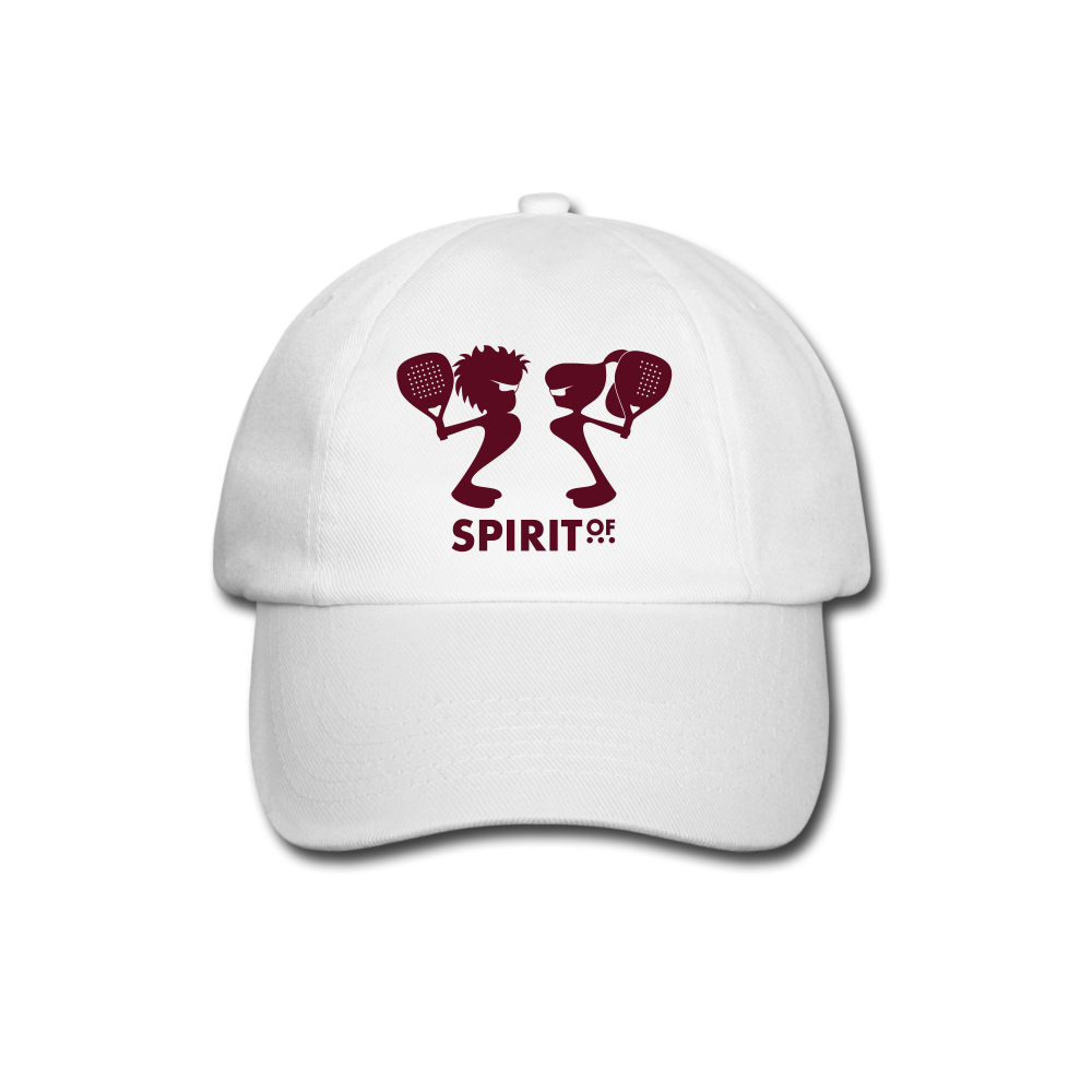 Gorra Béisbol Blanca - Spiritof Pádel BurgundyRed Shapes - white/white