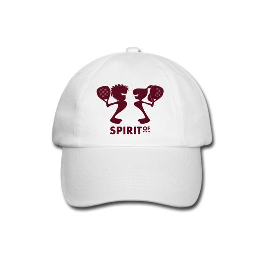 Gorra Béisbol Blanca - Spiritof Pádel BurgundyRed Shapes - white/white