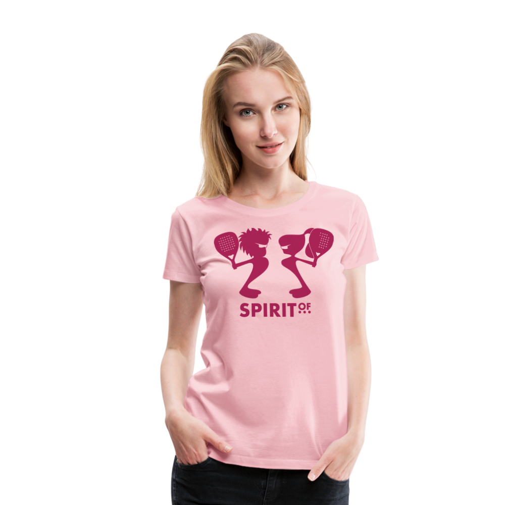 Camiseta Básica 150 Rosa Cristal (Mujer) - Spiritof Pádel Magenta Shapes - rose shadow