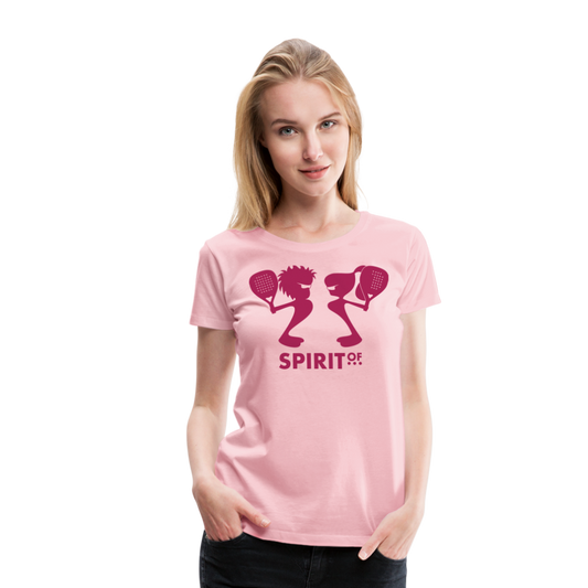 Camiseta Básica 150 Rosa Cristal (Mujer) - Spiritof Pádel Magenta Shapes - rose shadow