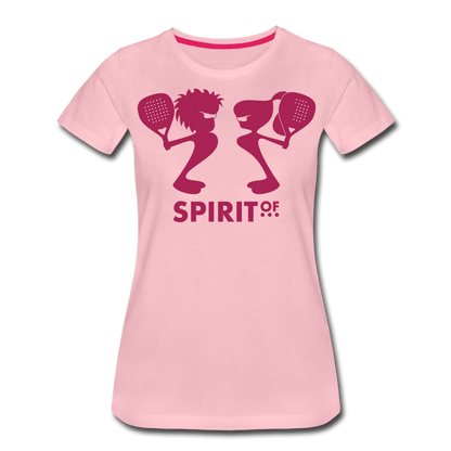 Camiseta Básica 150 Rosa Cristal (Mujer) - Spiritof Pádel Magenta Shapes - rose shadow