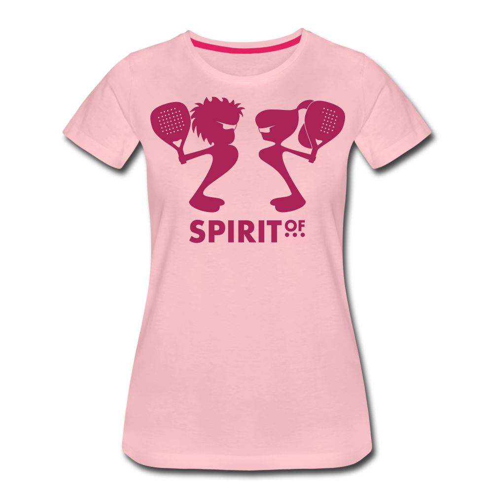 Camiseta Básica 150 Rosa Cristal (Mujer) - Spiritof Pádel Magenta Shapes - rose shadow