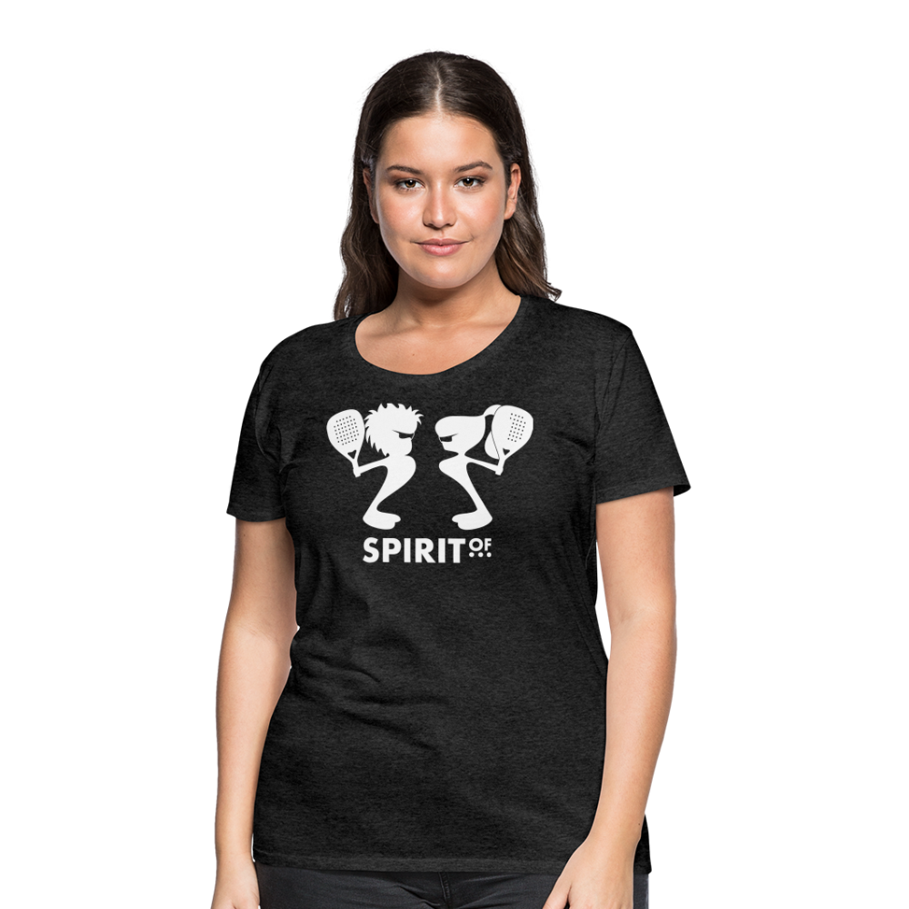Camiseta Básica 150 Antracita (Mujer) - Spiritof Pádel White Shapes - charcoal grey