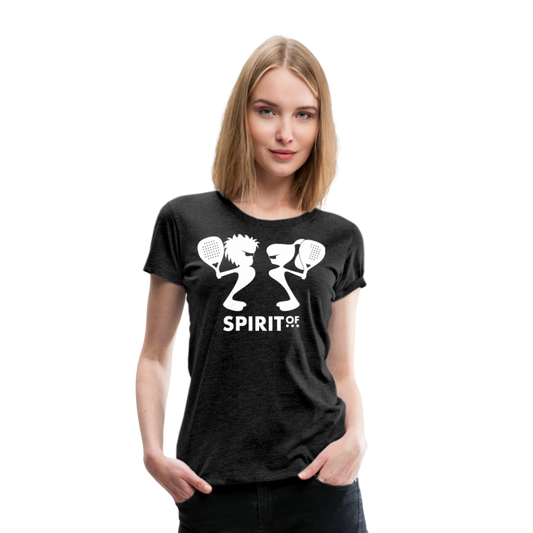 Camiseta Básica 150 Antracita (Mujer) - Spiritof Pádel White Shapes - charcoal grey
