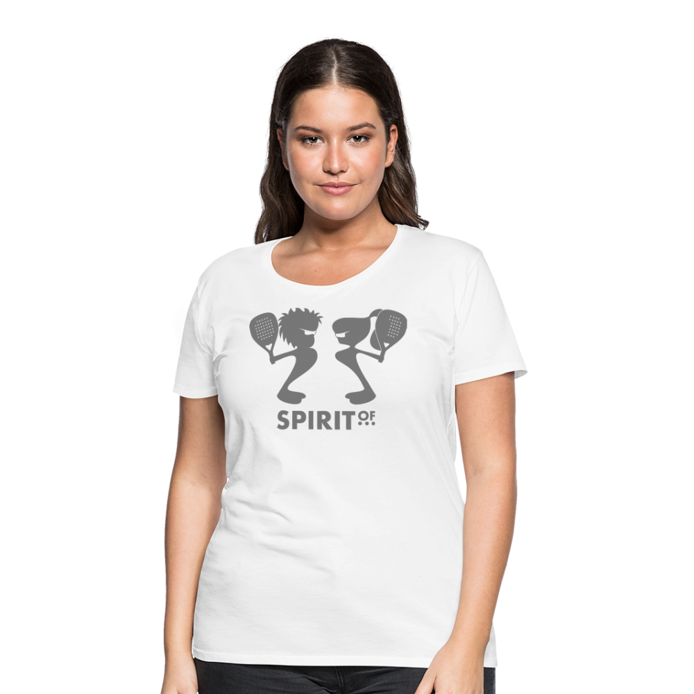 Camiseta Básica 150 Blanca (Mujer) - Spiritof Pádel Grey Shapes - white