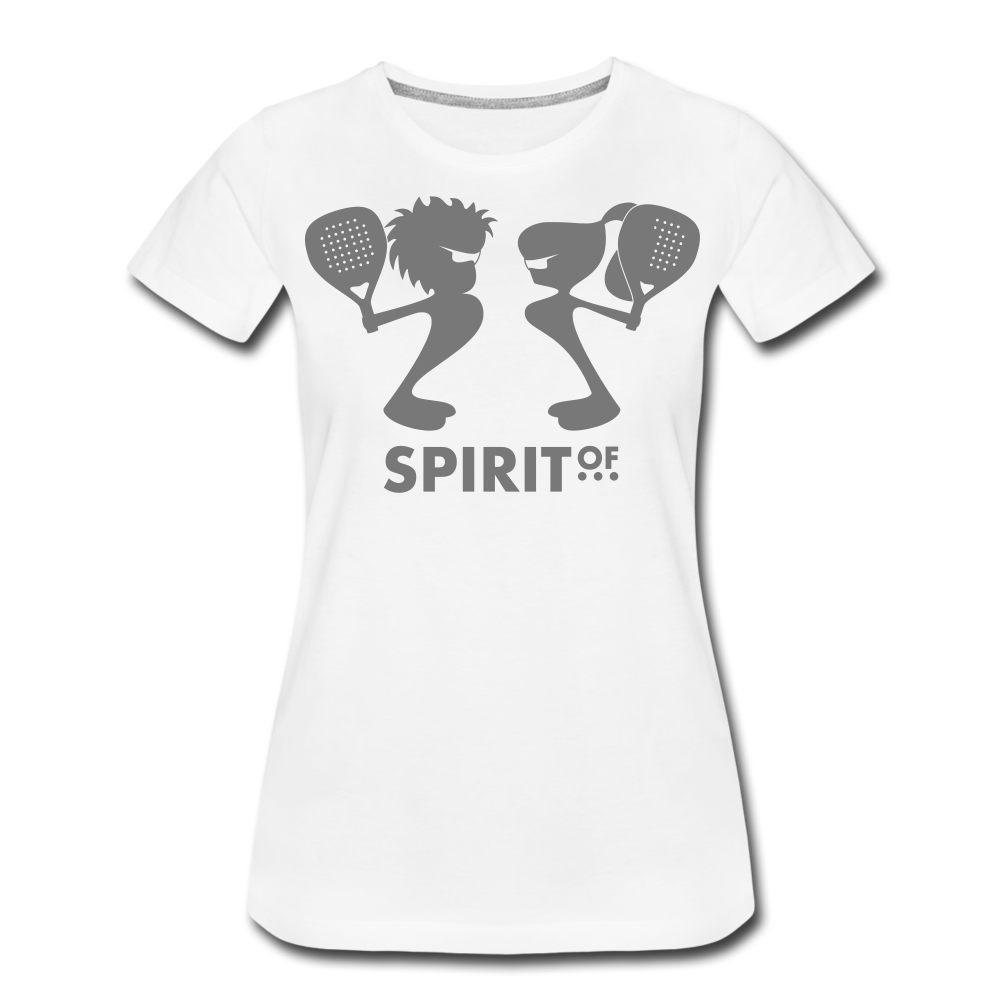 Camiseta Básica 150 Blanca (Mujer) - Spiritof Pádel Grey Shapes - white