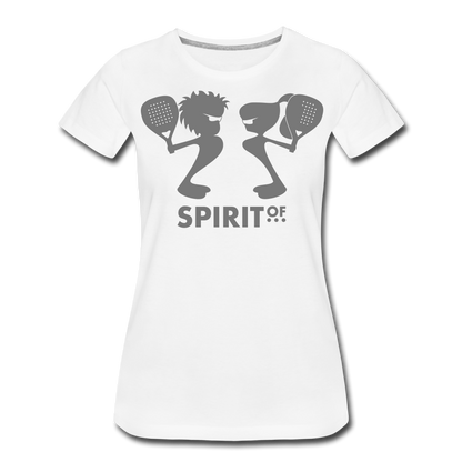 Camiseta Básica 150 Blanca (Mujer) - Spiritof Pádel Grey Shapes - white