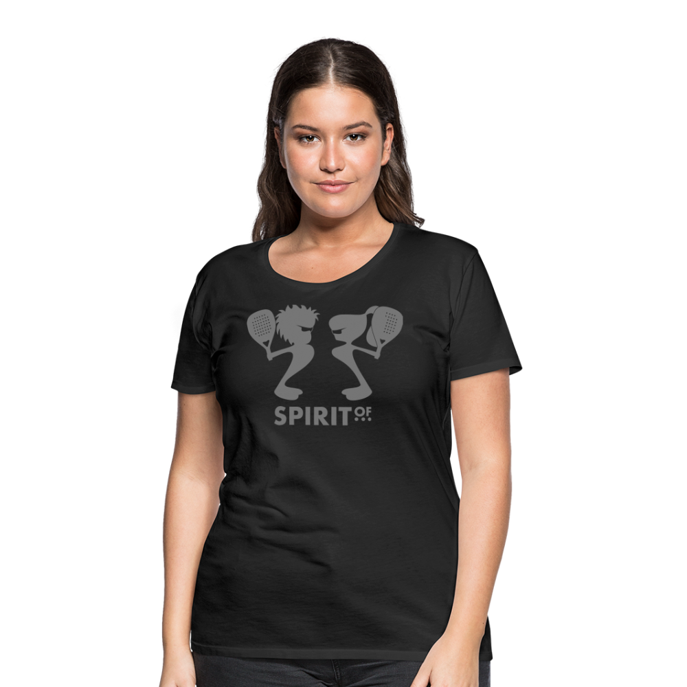 Camiseta Básica 150 Negra (Mujer) - Spiritof Pádel Grey Shapes - black