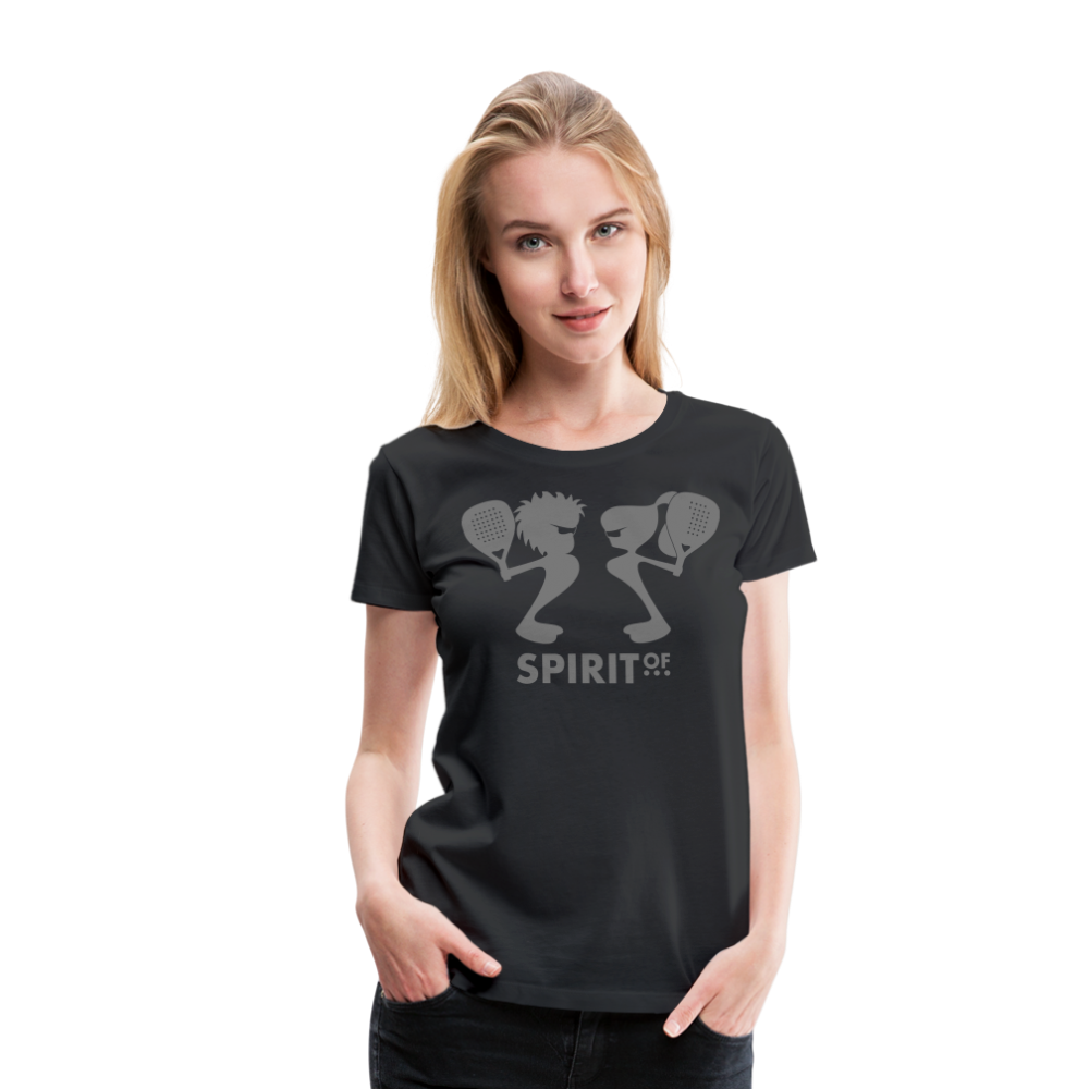 Camiseta Básica 150 Negra (Mujer) - Spiritof Pádel Grey Shapes - black