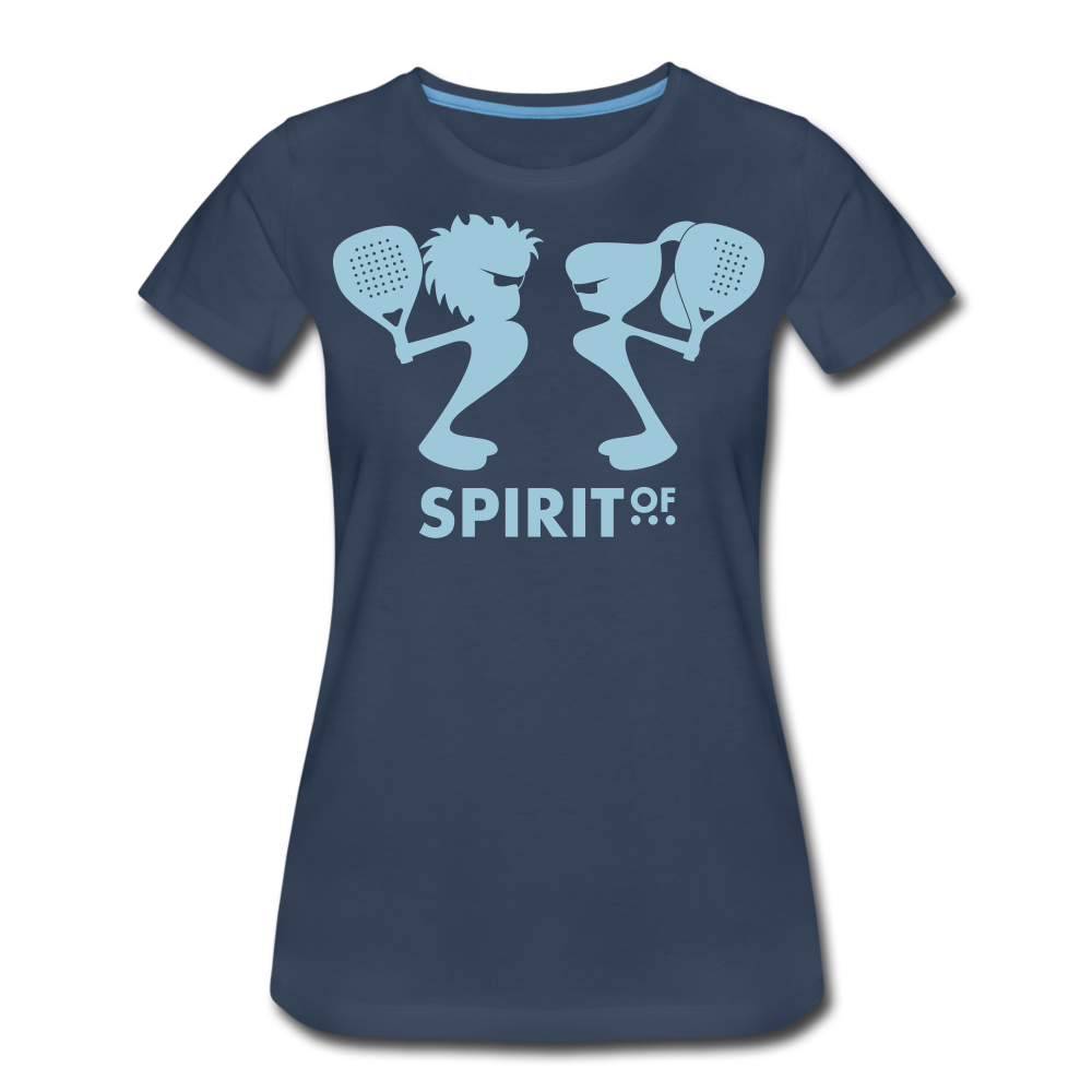 Camiseta Básica 150 Azul Marino (Mujer) - Spiritof Pádel SkyBlue Shapes - navy