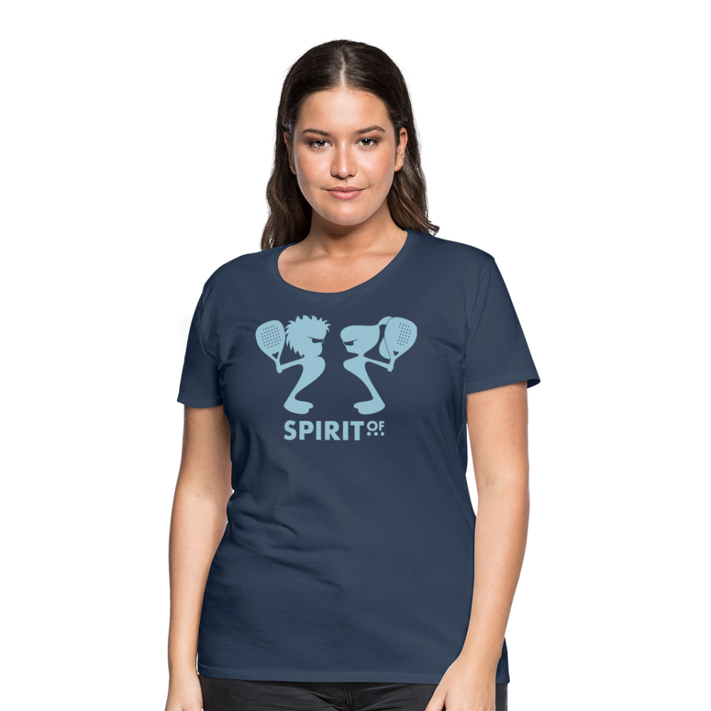 Camiseta Básica 150 Azul Marino (Mujer) - Spiritof Pádel SkyBlue Shapes - navy