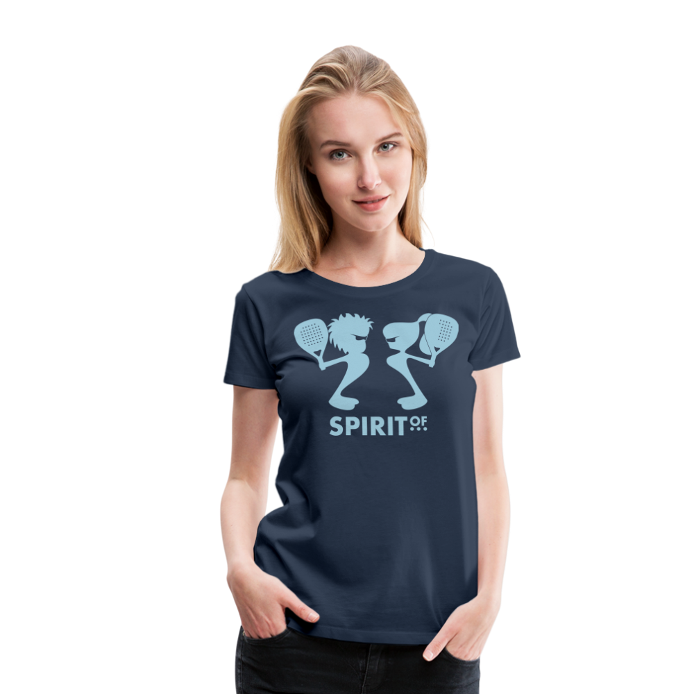 Camiseta Básica 150 Azul Marino (Mujer) - Spiritof Pádel SkyBlue Shapes - navy