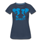 Camiseta Básica 150 Azul Marino (Mujer) - Spiritof Pádel LightBlue Shapes - navy