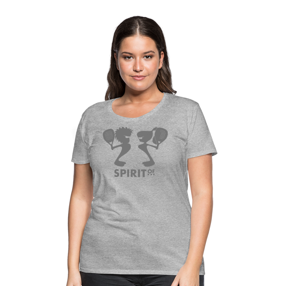 Camiseta Básica 150 Grey (Mujer) - Spiritof Pádel Grey Shapes - heather grey