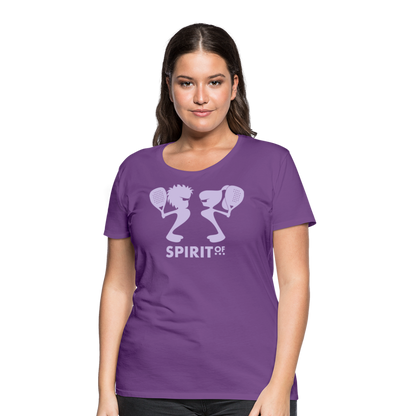 Camiseta Básica 150 Morada (Mujer) - Spiritof Pádel Lavanda Shapes - purple