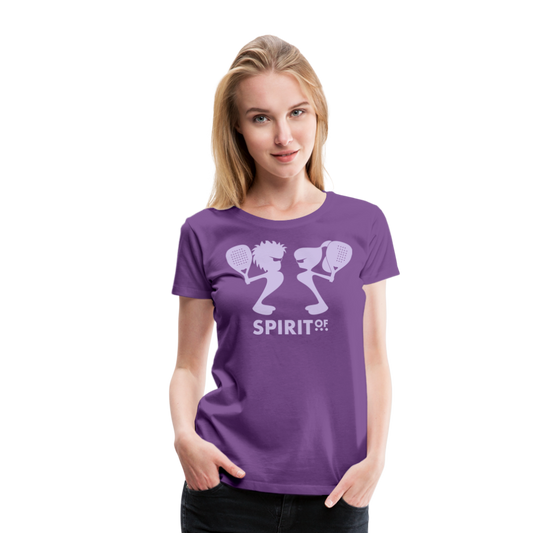 Camiseta Básica 150 Morada (Mujer) - Spiritof Pádel Lavanda Shapes - purple