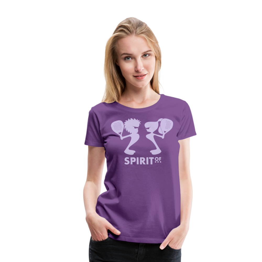 Camiseta Básica 150 Morada (Mujer) - Spiritof Pádel Lavanda Shapes - purple