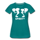 Camiseta Básica 150 Turquesa (Mujer) - Spiritof Pádel White Shapes - diva blue