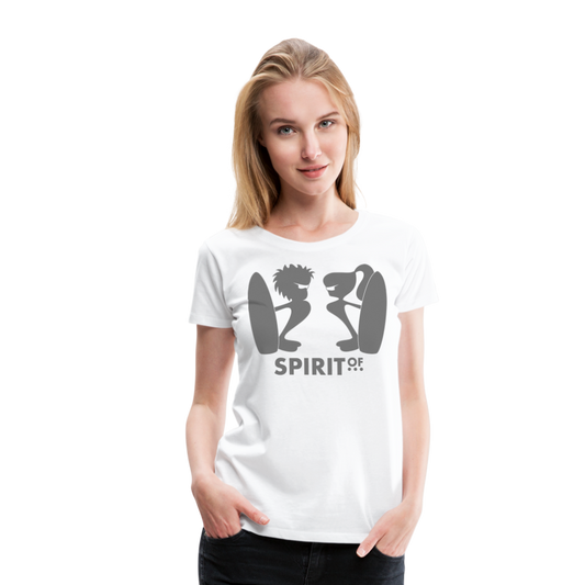 Camiseta Básica 150 Blanca (Mujer) - Spiritof Surf Grey Shapes - white