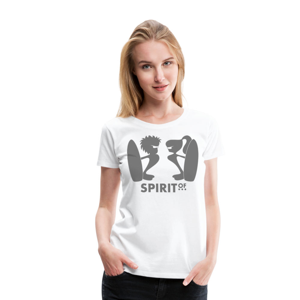 Camiseta Básica 150 Blanca (Mujer) - Spiritof Surf Grey Shapes - white