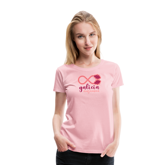 Camiseta Básica 150 Rosa Cristal (Mujer) - Consciencia Galicia Magenta&Pink - rose shadow