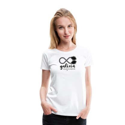 Camiseta Básica 150 Blanca (Mujer) - Consciencia Galicia Black&Grey - white