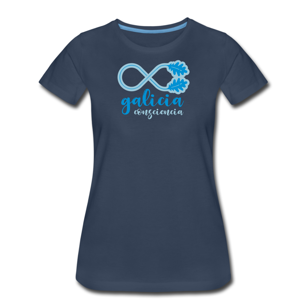 Camiseta Básica 150 Azul Marino (Mujer) - Consciencia Galicia LightBlue&SkyBlue - navy