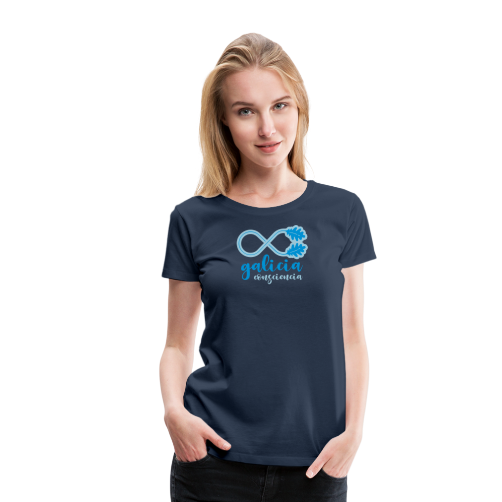 Camiseta Básica 150 Azul Marino (Mujer) - Consciencia Galicia LightBlue&SkyBlue - navy
