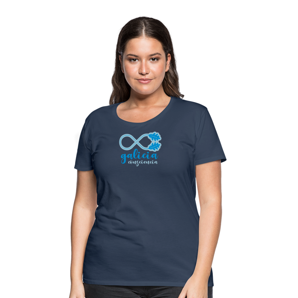 Camiseta Básica 150 Azul Marino (Mujer) - Consciencia Galicia LightBlue&SkyBlue - navy