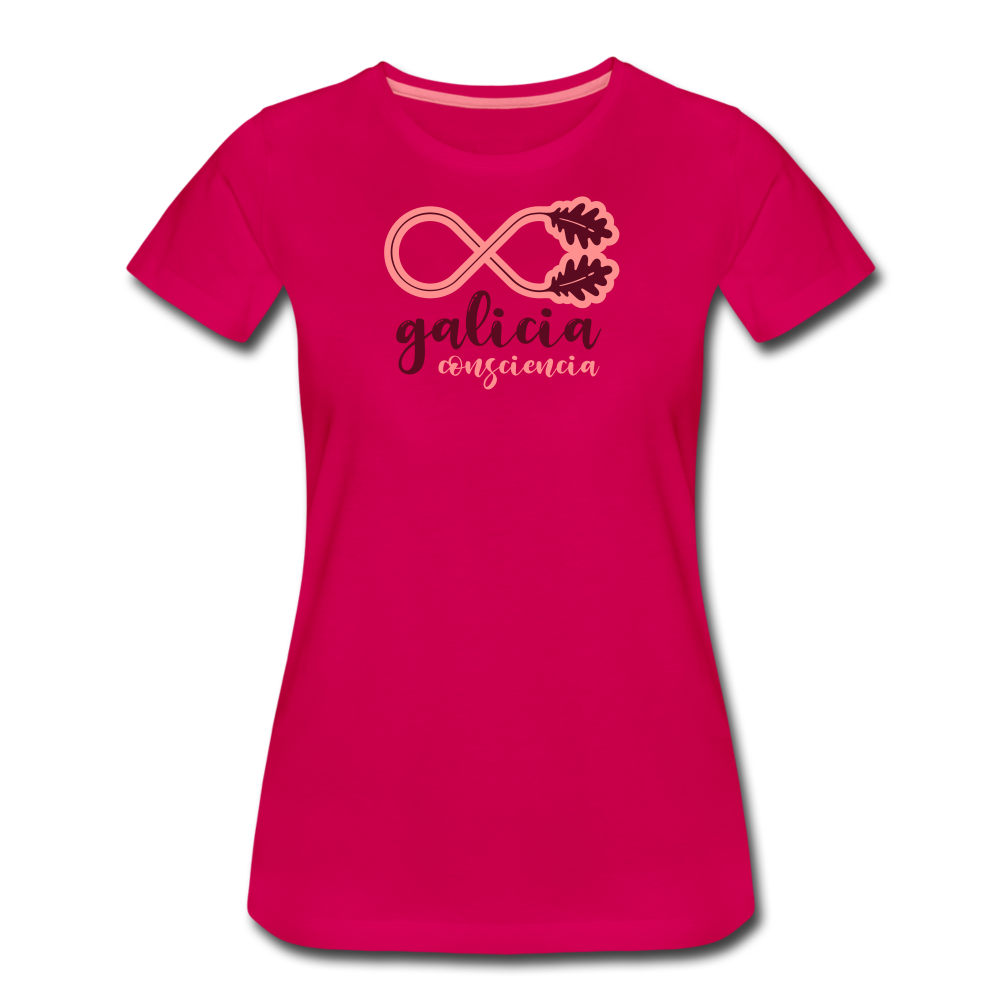 Camiseta Básica 150 Fucsia (Mujer) - Consciencia Galicia BurgundyRed&Pink - dark pink
