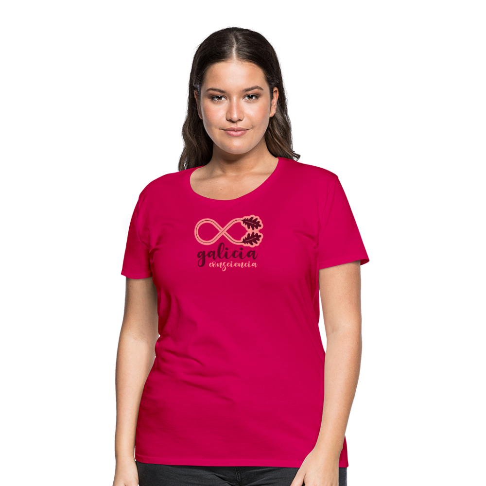 Camiseta Básica 150 Fucsia (Mujer) - Consciencia Galicia BurgundyRed&Pink - dark pink