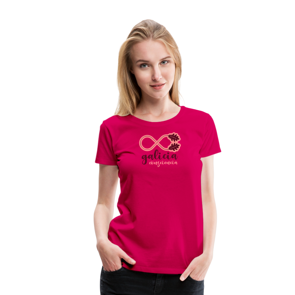 Camiseta Básica 150 Fucsia (Mujer) - Consciencia Galicia BurgundyRed&Pink - dark pink