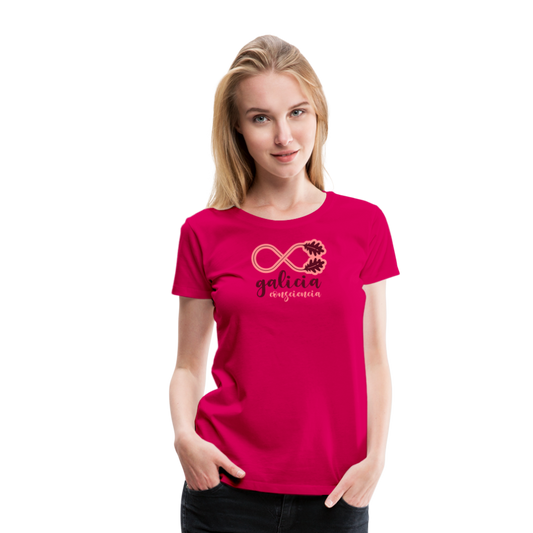 Camiseta Básica 150 Fucsia (Mujer) - Consciencia Galicia BurgundyRed&Pink - dark pink