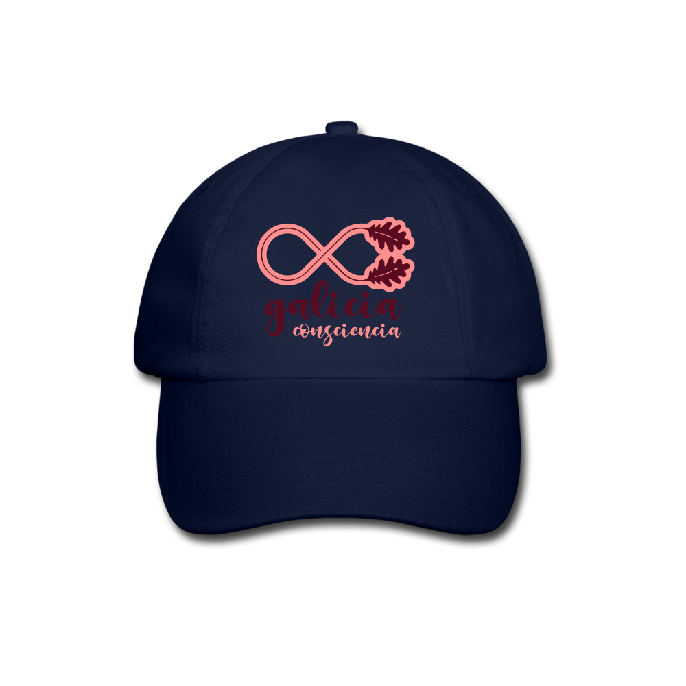 Gorra Béisbol Blanca/Negra/Azul Marino (Unisex) - Consciencia Galicia BurgundyRed&Pink - blue/blue